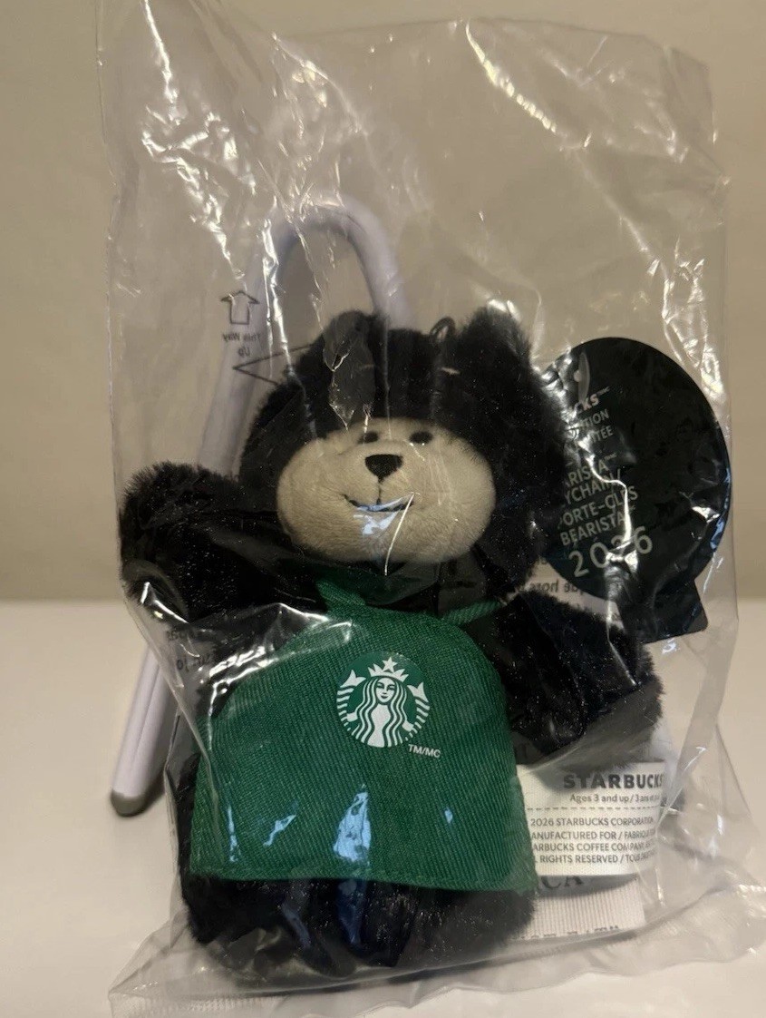 Starbucks Barista Bear Keychain In Kitty Costume NEW Limited Edition Starbucks Barista Bear Keychain In Kitty Costume NEW Limited Edition