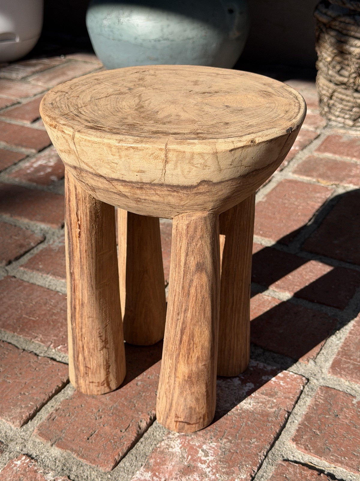 Vintage African Light Wooden Lobi Stool 12” Tall x 9 3/8” - 8 1/4” Diameter Vintage African Light Wooden Lobi Stool 12” Tall x 9 3/8” - 8 1/4” Diameter