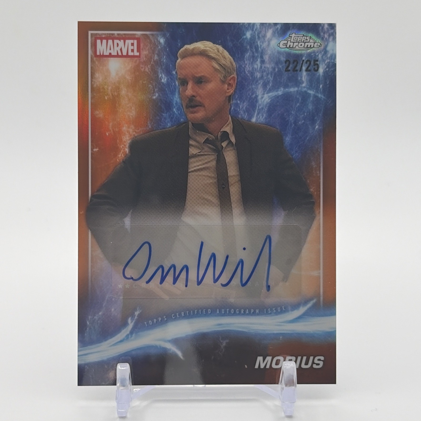 Topps 2025 Marvel Chrome Owen Wilson as Mobius Auto AA-OW 22/25