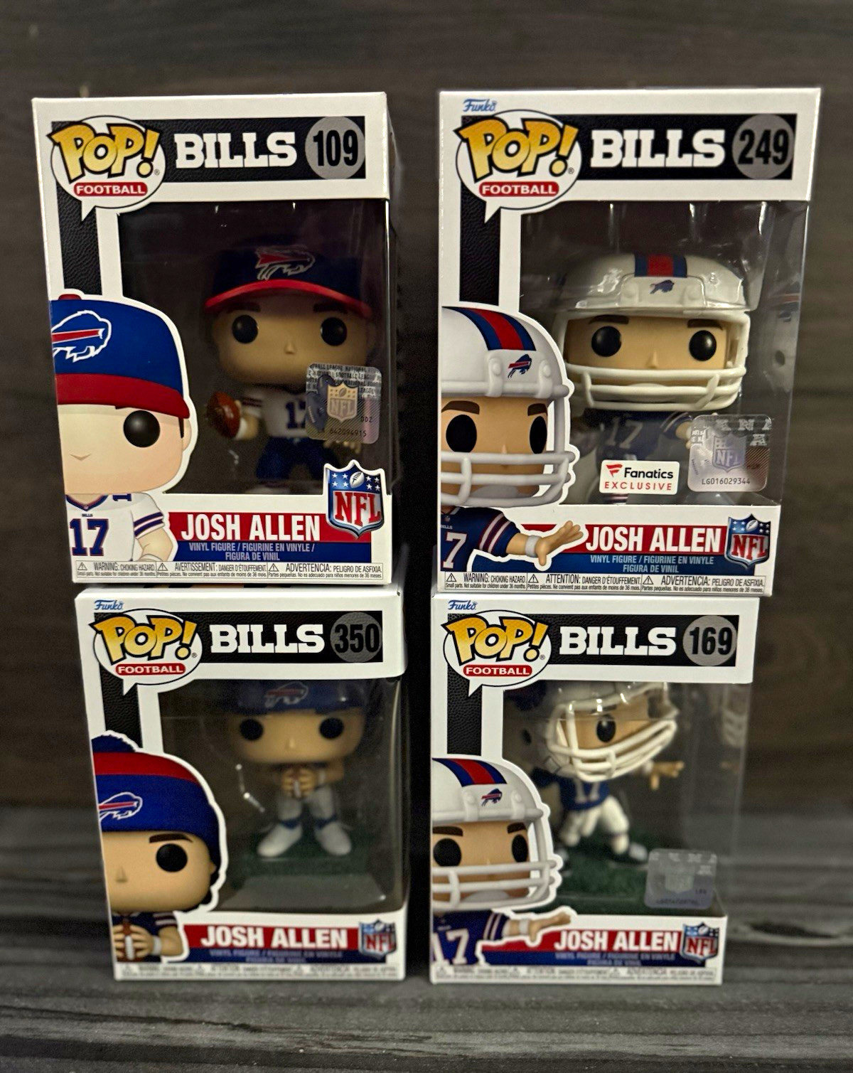 RAREFunko Pop Football Josh Allen Buffalo Bills Exclusive Lot #109 169 249 350