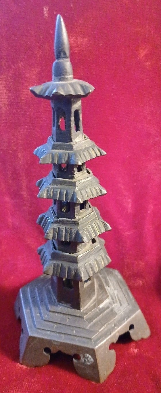 LOT 1 Vintage Mid-Century Decorative Brass Chinese Pagoda Tower 5” Inch BONSAI LOT 1 Vintage Mid-Century Decorative Brass Chinese Pagoda Tower 5” Inch BONSAI