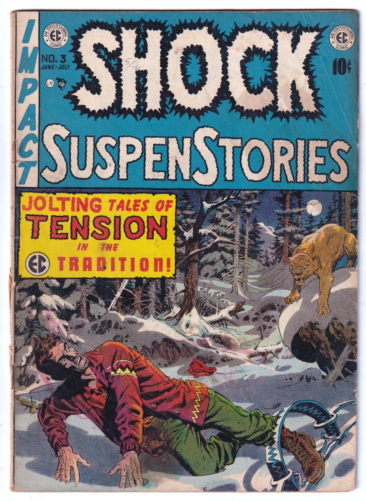 SHOCK SUSPENSTORIES 3 (1952 EC) Wood; Kamen, Davis; Decapitation PCH; VG