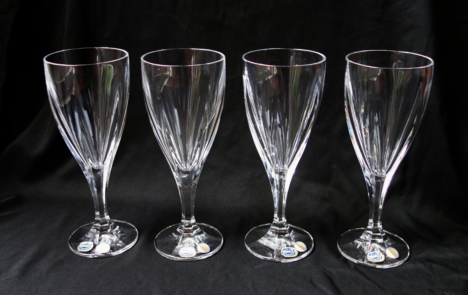 Bohemia Crystal Victoria Goblets Set of 4 Vintage Czech 290ml Unused Boxed Bohemia Crystal Victoria Goblets Set of 4 Vintage Czech 290ml Unused Boxed