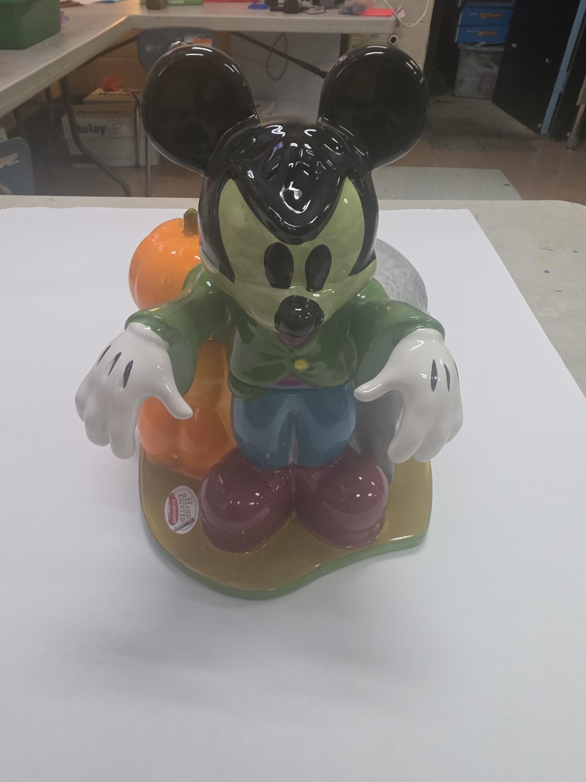 Disney Zrike Mickey Mouse Zombie Frankenstein Halloween Cookie Jar Tombstone