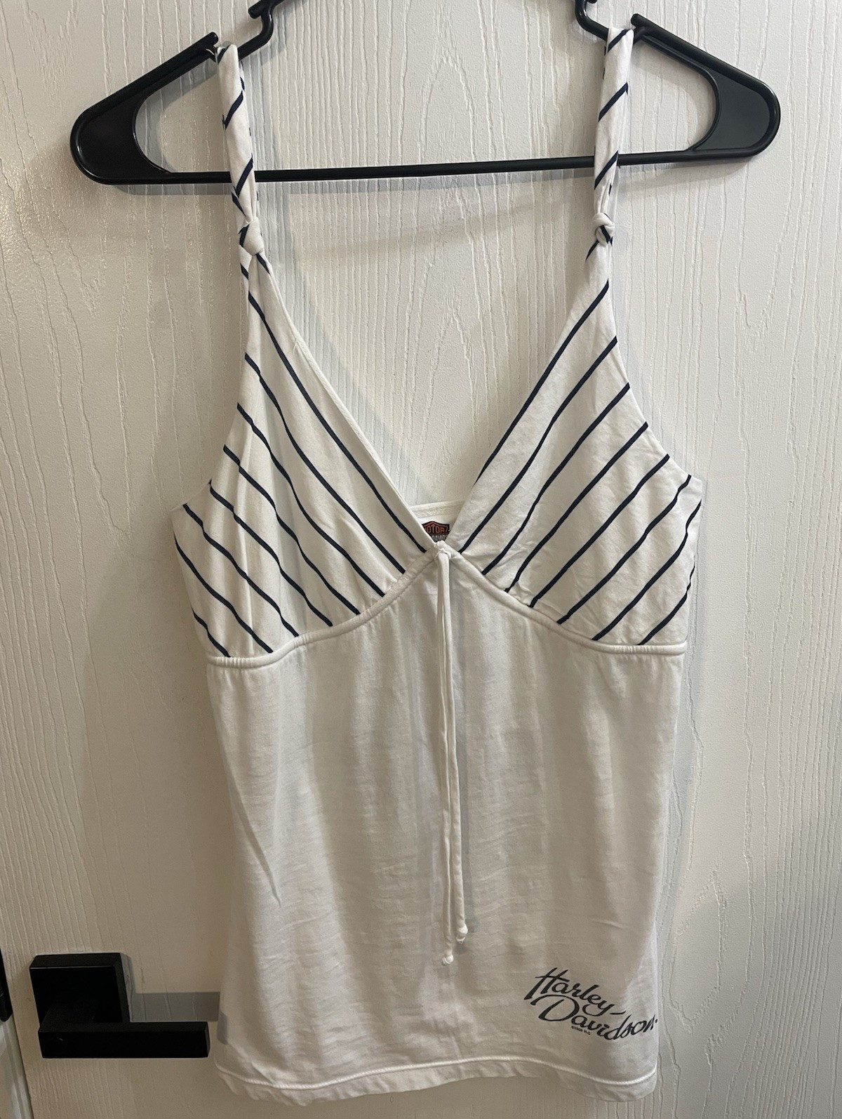 Harley-Davidson Vintage Y2K Hal's New Berlin WI Striped Spaghetti Strap Tank S