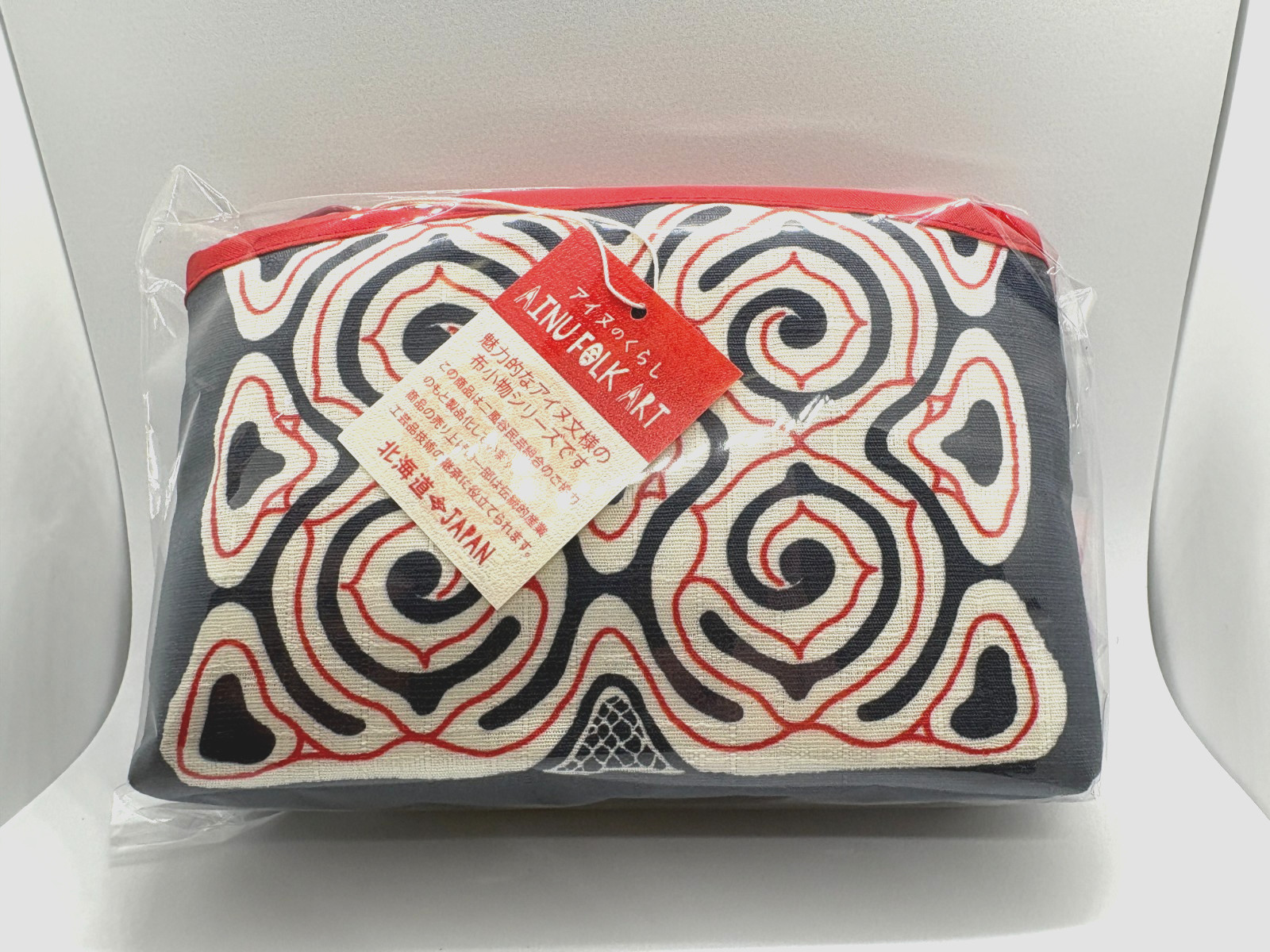 Ainu Folk Art Traditional Pattern Pouch Hokkaido Japan Nibutani New Ainu Folk Art Traditional Pattern Pouch Hokkaido Japan Nibutani New