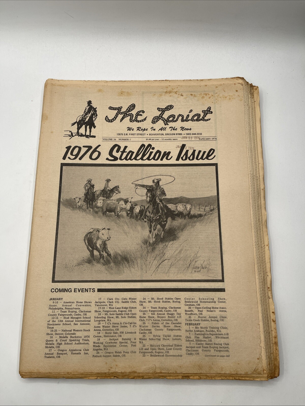 The Lariat Newspaper January 1976 / 1976 Stallion Issue Volume 26 Number 1