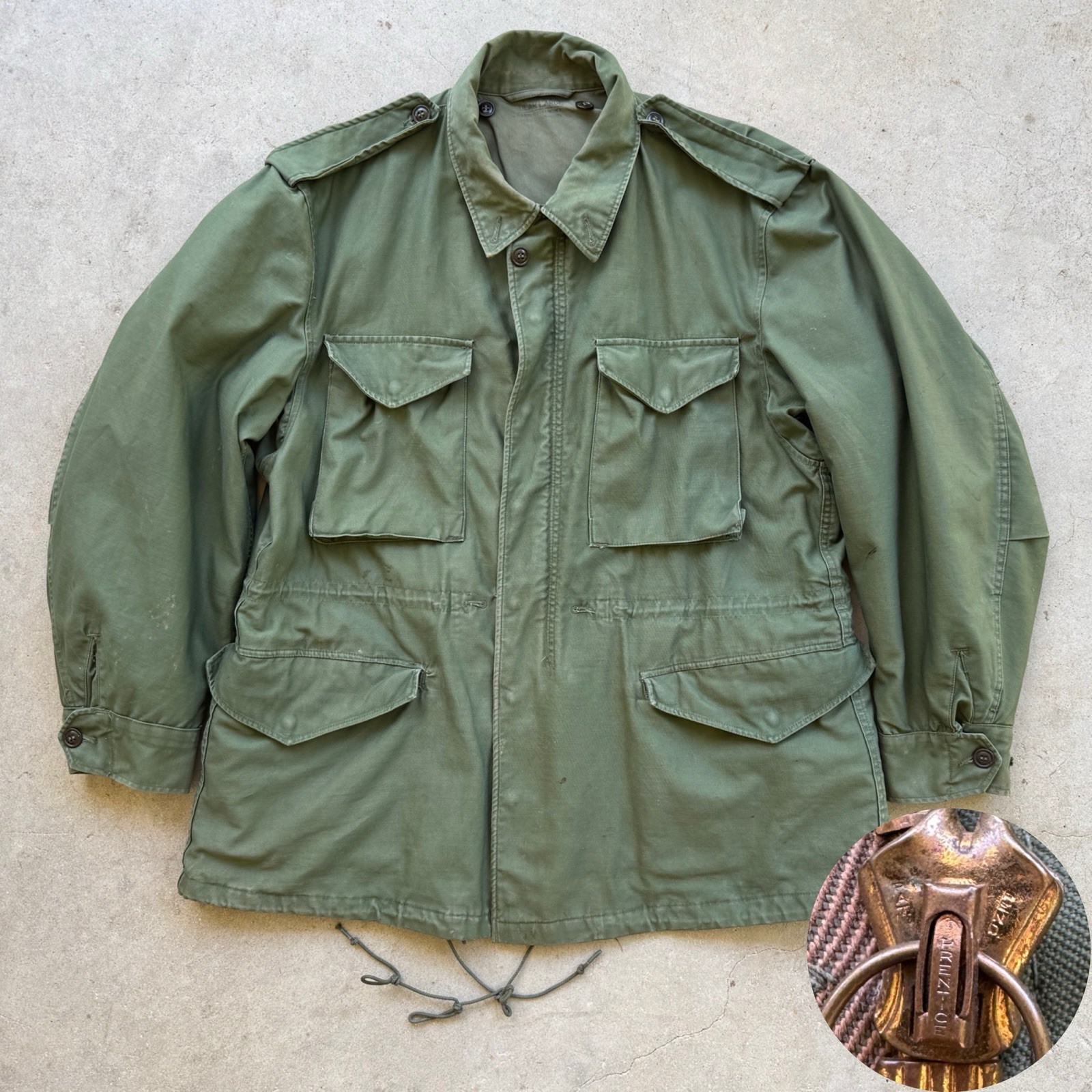 1953 Korean War US Army M-1951 Field Jacket LARGE REGULAR Vintage M51 50s 1953 Korean War US Army M-1951 Field Jacket LARGE REGULAR Vintage M51 50s