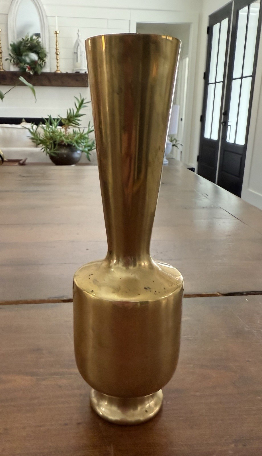 vtg mid century Brass Vase 8” Tall vtg mid century Brass Vase 8” Tall