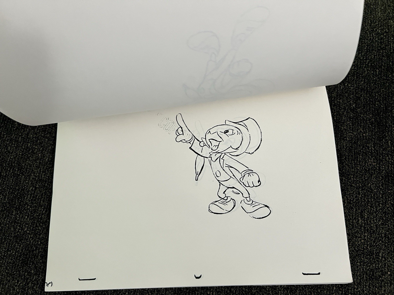 Animation Pencil Test Copy - Jiminy Cricket Disney Animation Pencil Test Copy - Jiminy Cricket Disney