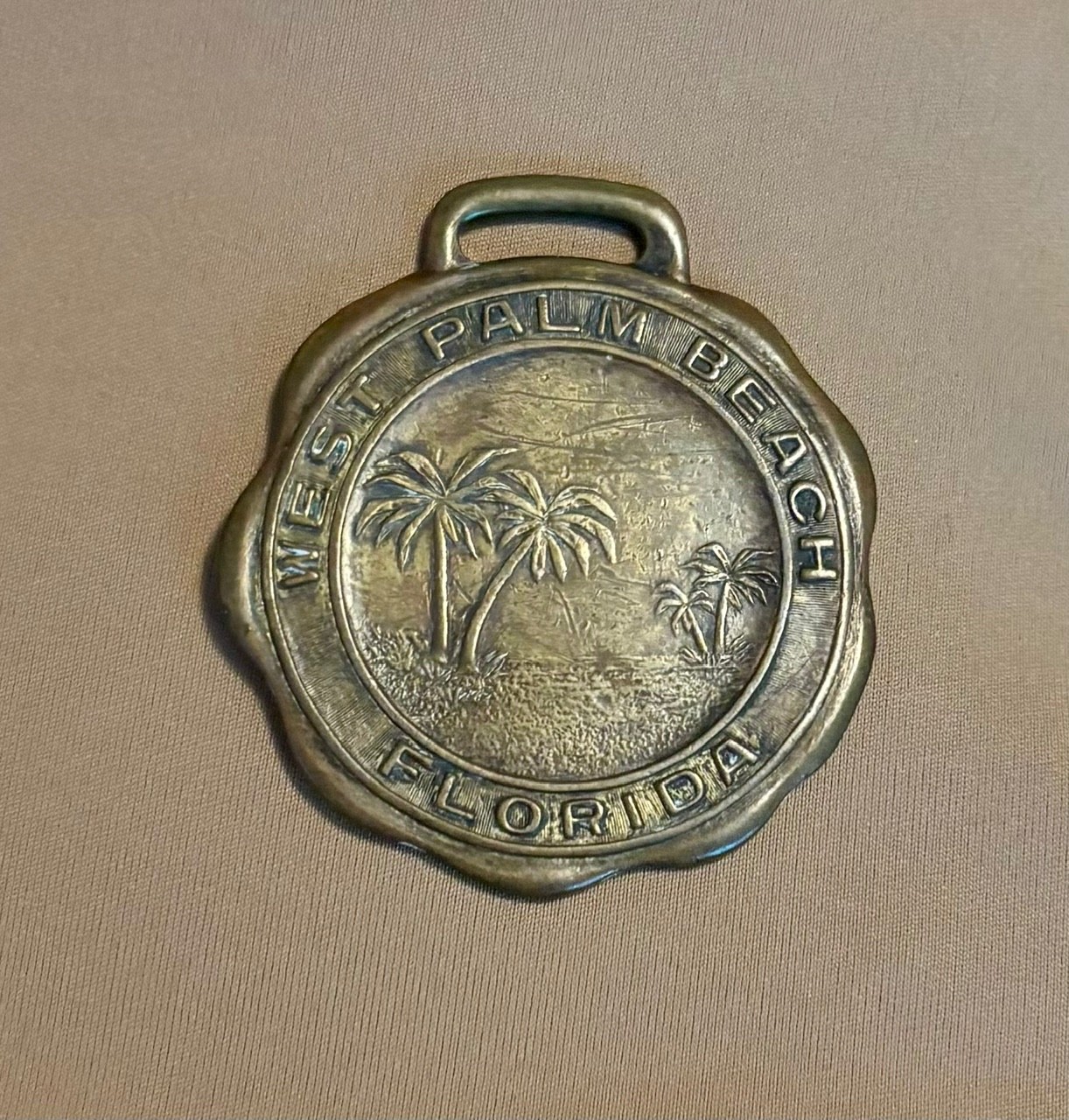 Vintage West Palm Beach Florida Souvenir Key Fob