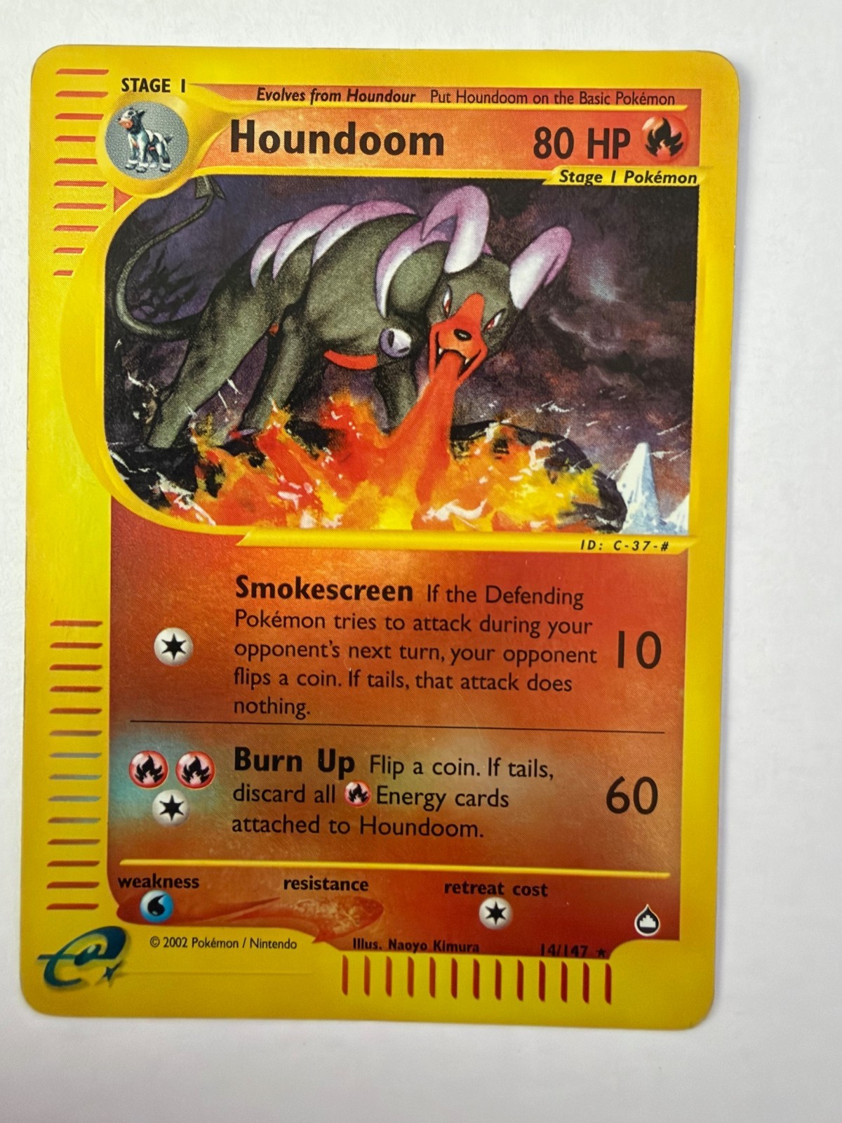 Pokemon TCG Houndoom 14/147 Aquapolis Reverse Holo 2003 Pokemon TCG Houndoom 14/147 Aquapolis Reverse Holo 2003