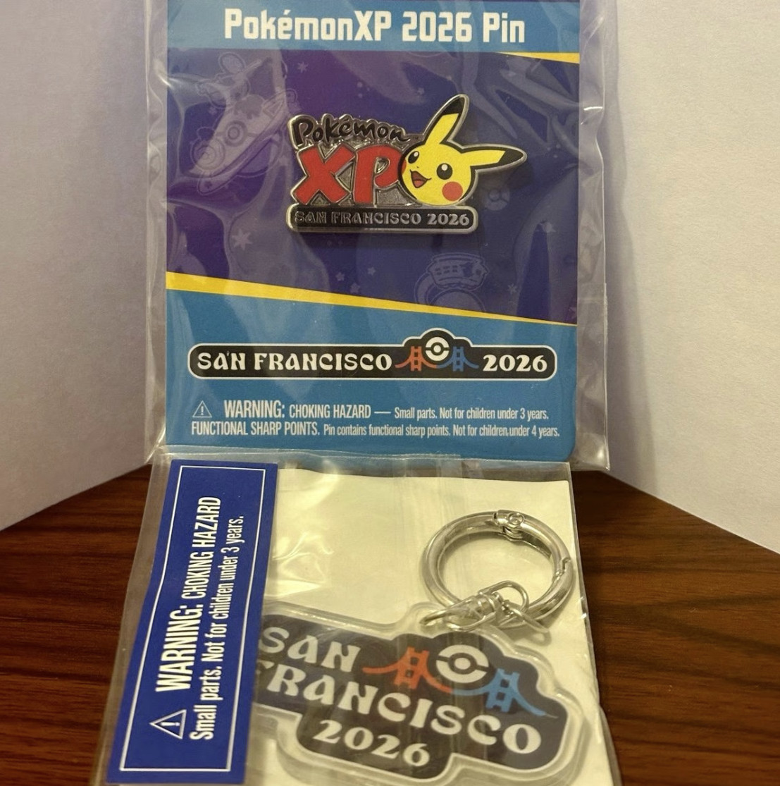 Exclusive PIKACHU Pokemon XP2026 San Francisco World Championship pin & keychain Exclusive PIKACHU Pokemon XP2026 San Francisco World Championship pin & keychain