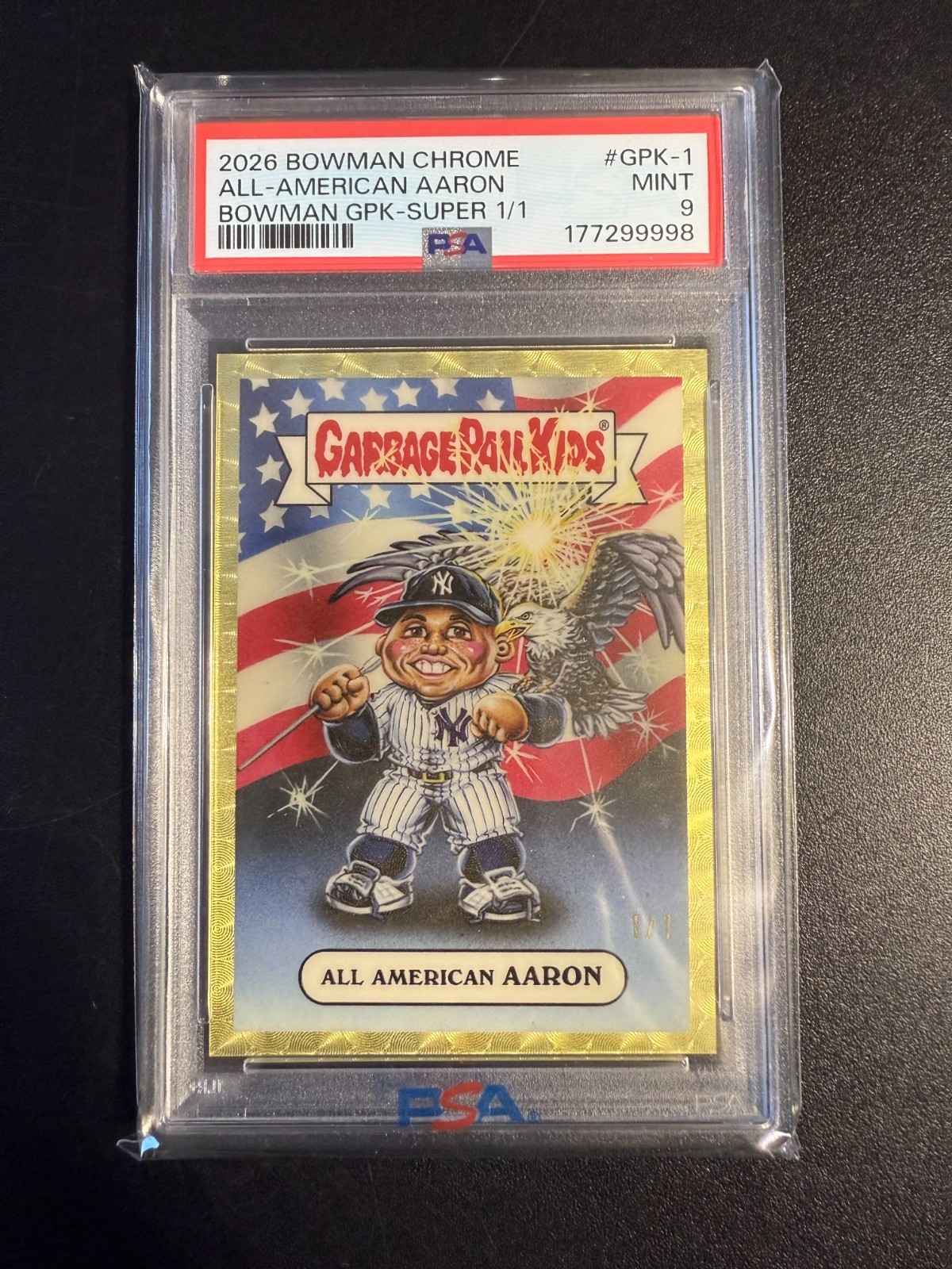 2026 Bowman Chrome Aaron Judge GPK Superfractor 1/1 PSA 9 All American #GPK-1