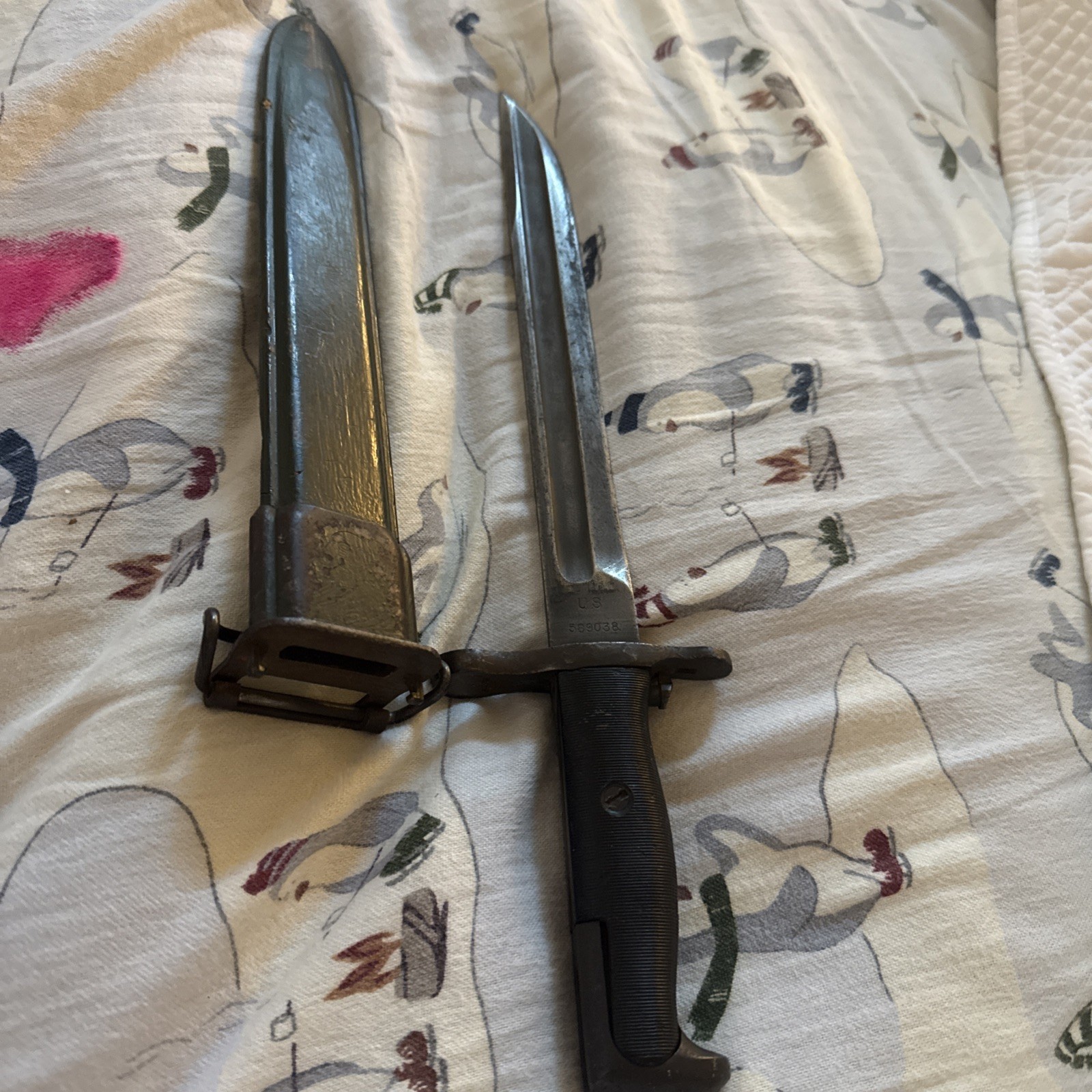 Antique Bayonet US SA 1914 U.S. 589038 Blade 10"