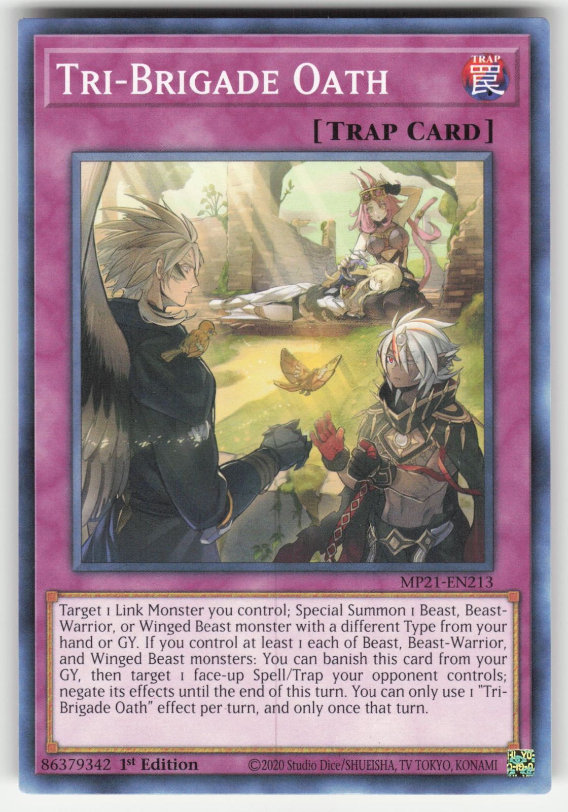 Konami Yu Gi Oh Tri Brigade Oath MP21 EN213 1st Edition Trap Card