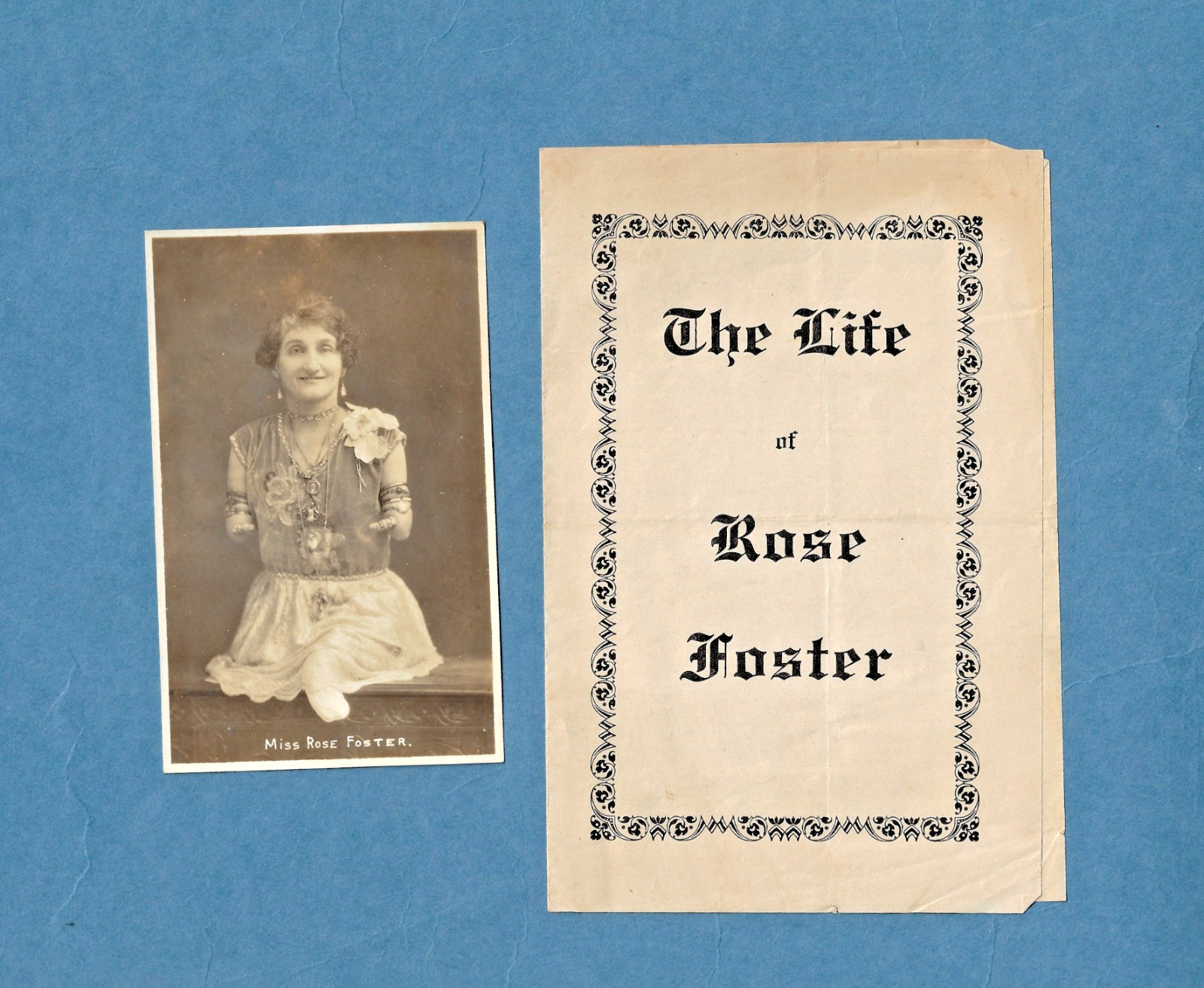 c1930 Barnum & Bailey Sideshow ~ Miss Rose Foster Souvenir Pitch Booklet & Photo c1930 Barnum & Bailey Sideshow ~ Miss Rose Foster Souvenir Pitch Booklet & Photo