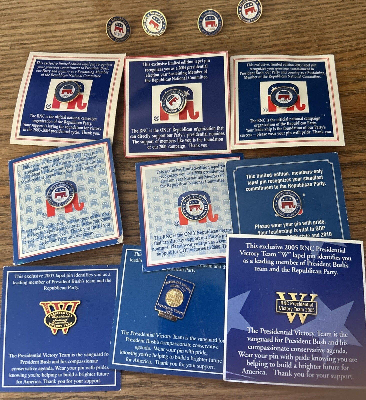 13 Republican Limited Edition RNC Lapel Pins 13 Republican Limited Edition RNC Lapel Pins