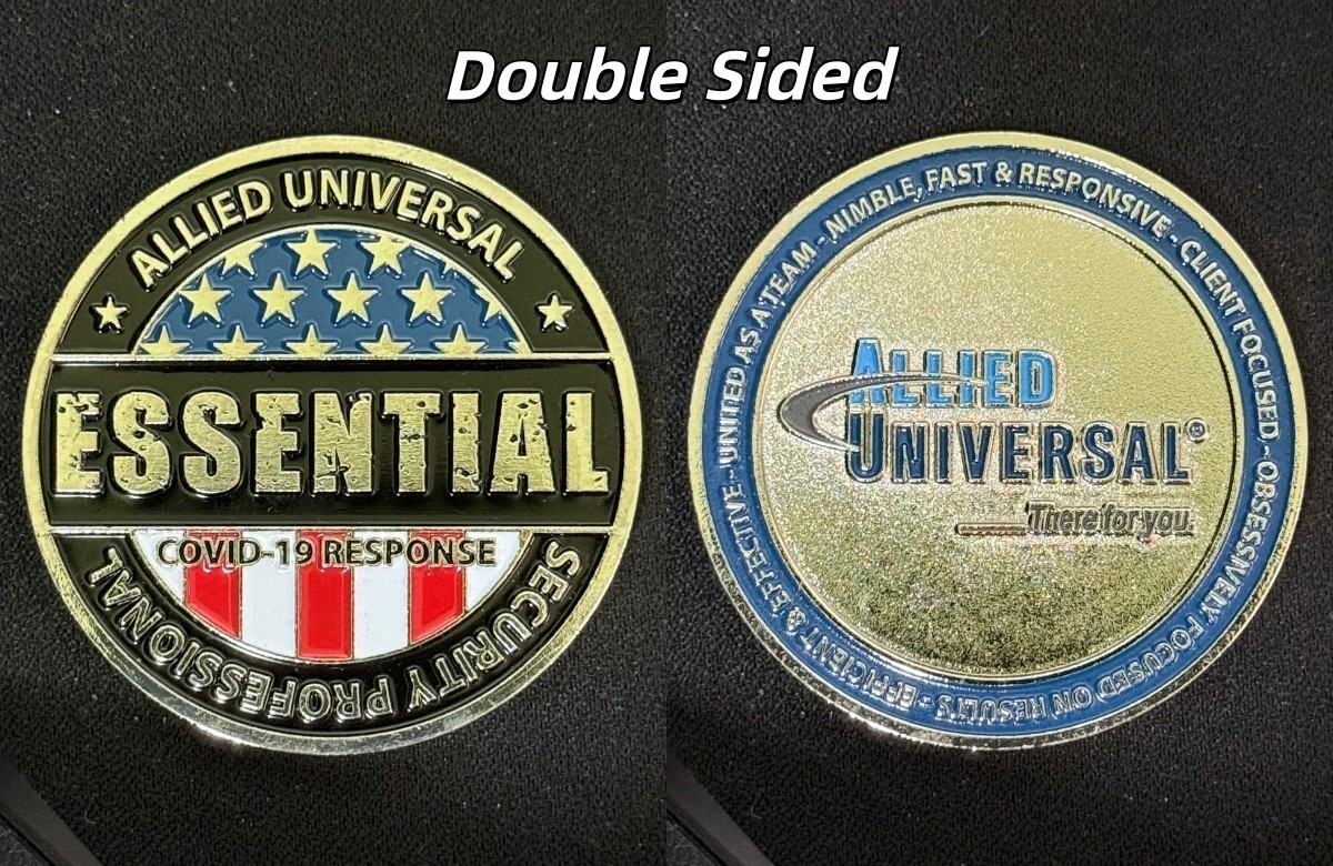 Allied Universal COVID-19 Response Security Challenge Coin 4#H Allied Universal COVID-19 Response Security Challenge Coin 4#H