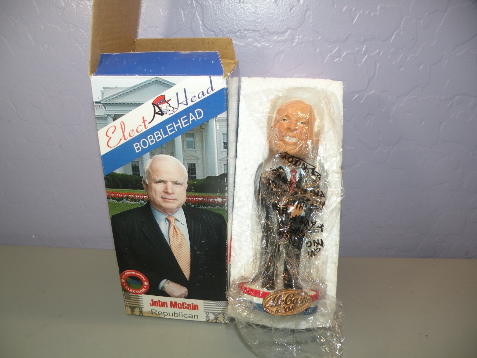 Limited Edition Elect A Head Bobblehead Republican Senator War Hero John McCain Limited Edition Elect A Head Bobblehead Republican Senator War Hero John McCain
