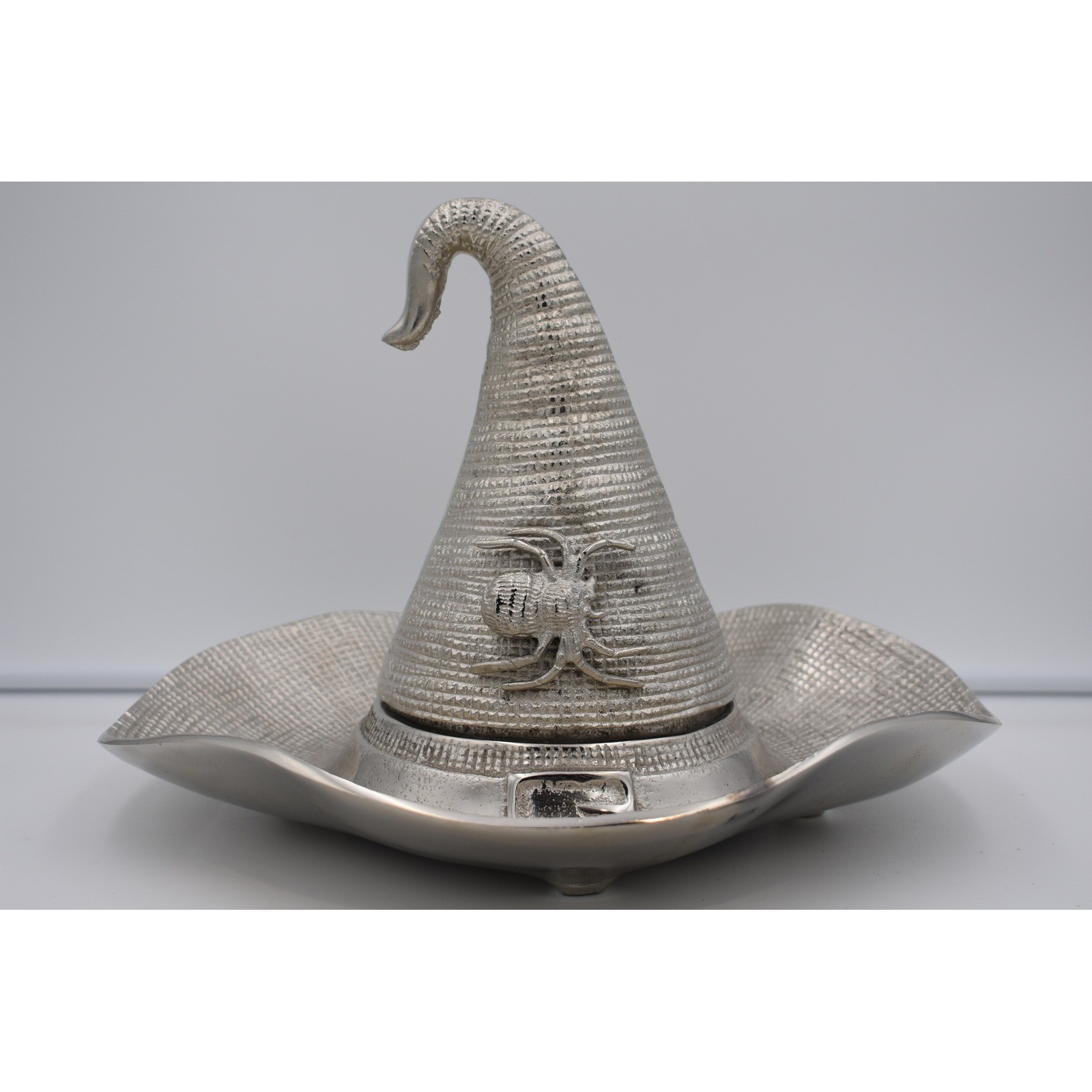 BROOMSTICK BLVD HALLOWEEN PARTY WITCH & SPIDER HAT CHIP & DIP BOWL SERVING DISH