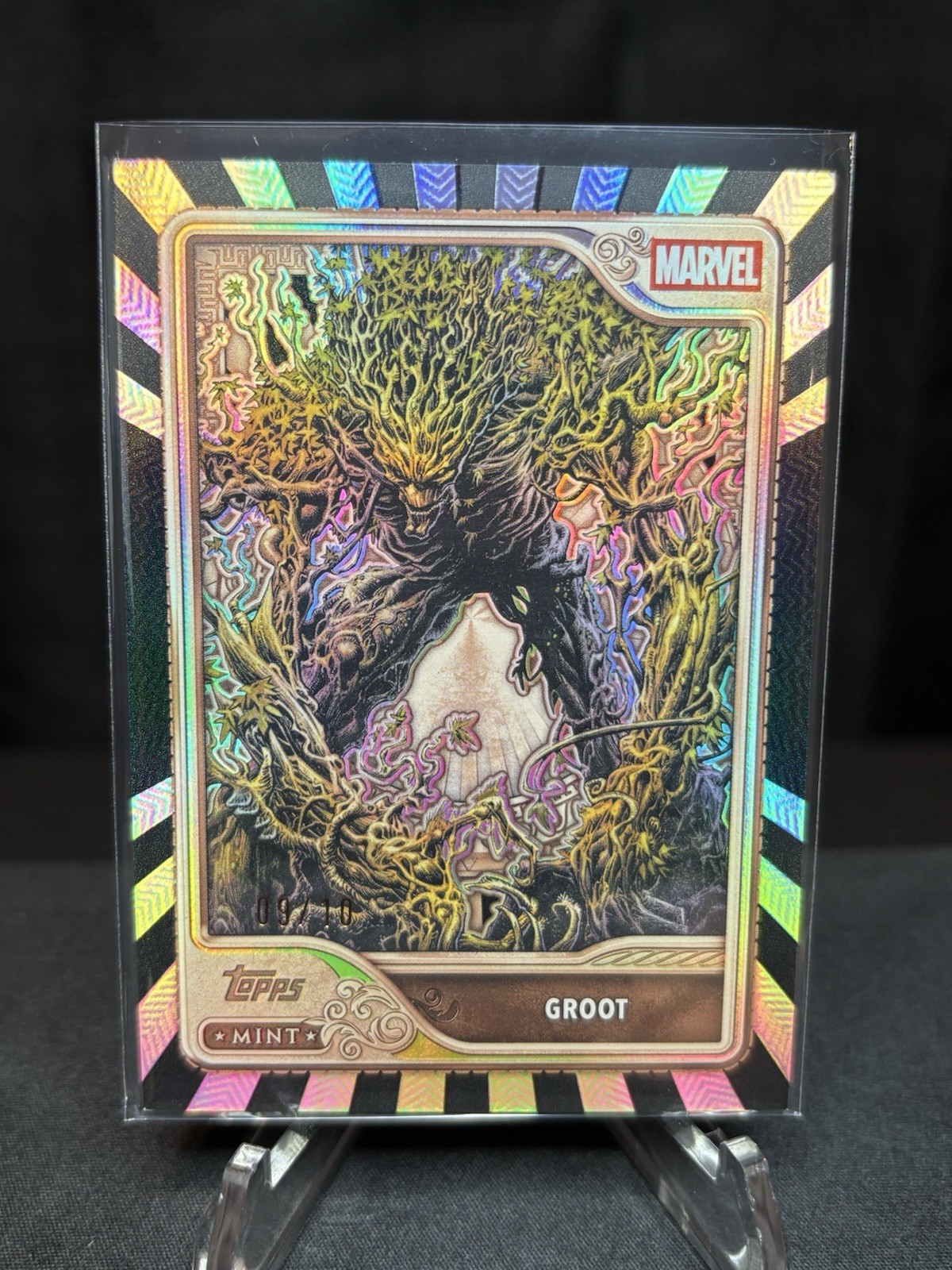 2026 Topps Mint Marvel Groot Card #5 Serial Numbered /10 Black 