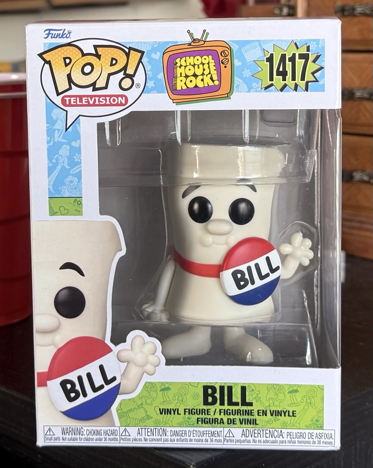 Funko Pop Television: BILL #1417 Schoolhouse Rock TV Show w/Protector RARE Funko Pop Television: BILL #1417 Schoolhouse Rock TV Show w/Protector RARE