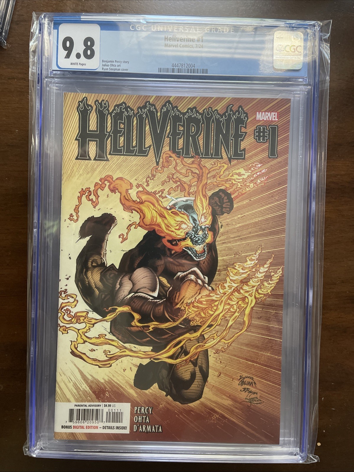 Hellverine #1 CGC 9.8 Ryan Stegman Cover A Daken Becomes Hellverine Marvel 2024 Hellverine #1 CGC 9.8 Ryan Stegman Cover A Daken Becomes Hellverine Marvel 2024