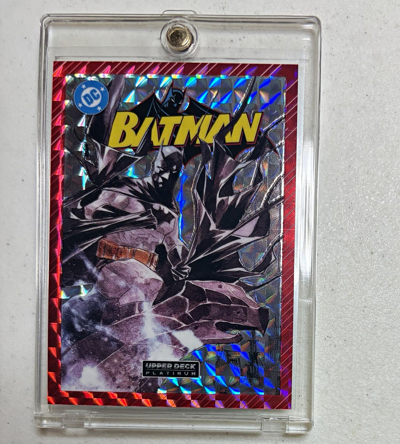 2026 Upper Deck Platinum DC Batman Cover Variant Red Tessellation VC96 13/15 2026 Upper Deck Platinum DC Batman Cover Variant Red Tessellation VC96 13/15