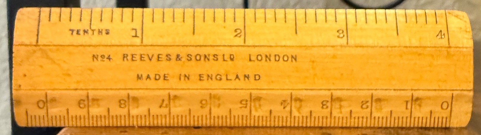 RARE Vintage Reeves & Sons No 4 Boxwood Scale Ruler 4" England Antique Draft RARE Vintage Reeves & Sons No 4 Boxwood Scale Ruler 4" England Antique Draft