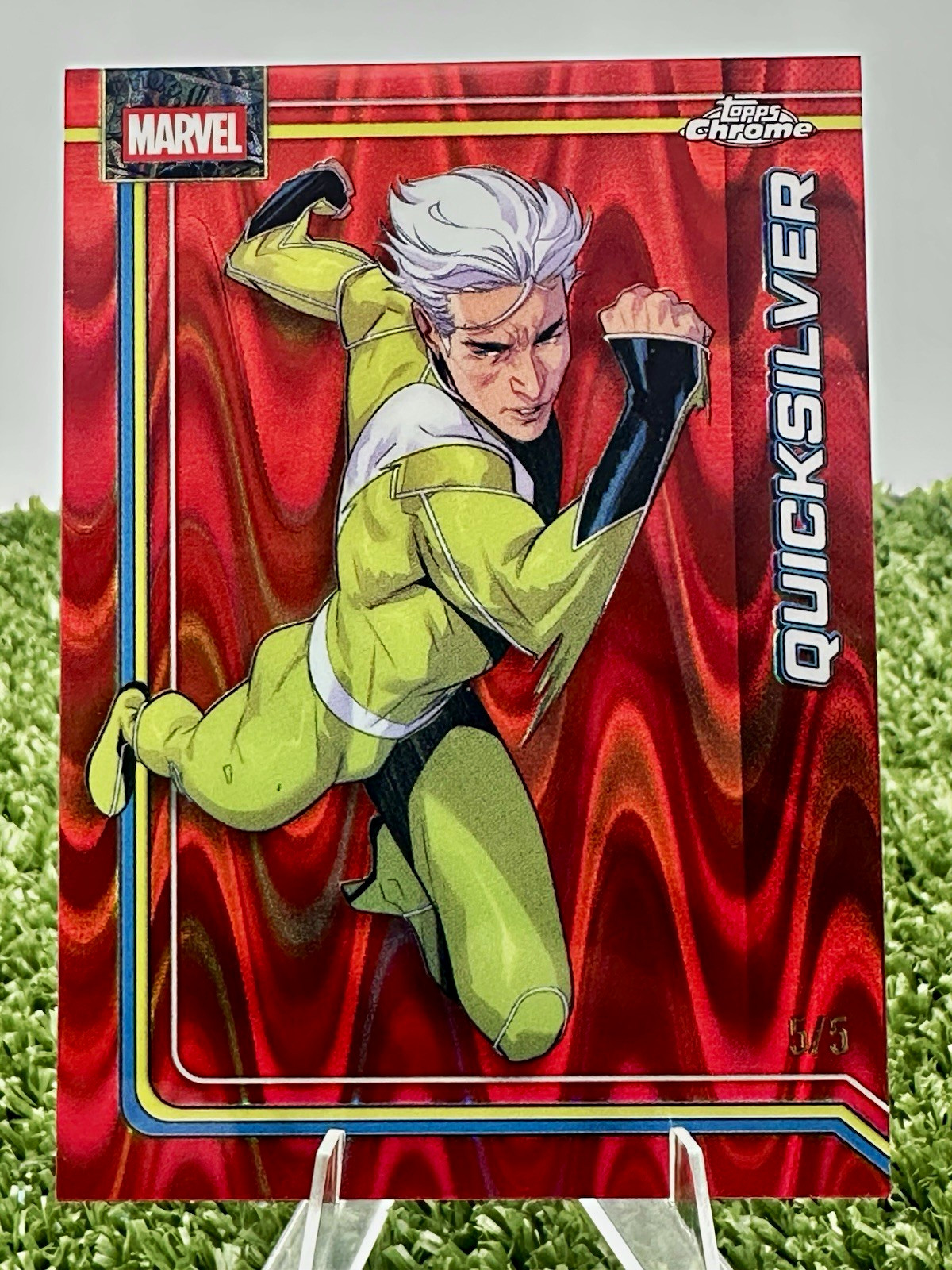 Topps 2026 Topps Chrome Marvel Quicksilver #093 Serial Numbered 5/5 bookend card Topps 2026 Topps Chrome Marvel Quicksilver #093 Serial Numbered 5/5 bookend card
