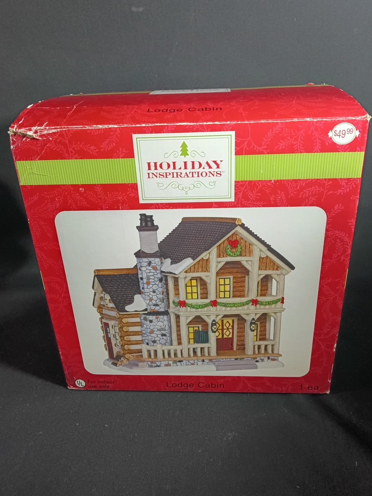 Holiday Inspirations Lodge Cabin Lighted Christmas Village House Holiday Inspirations Lodge Cabin Lighted Christmas Village House