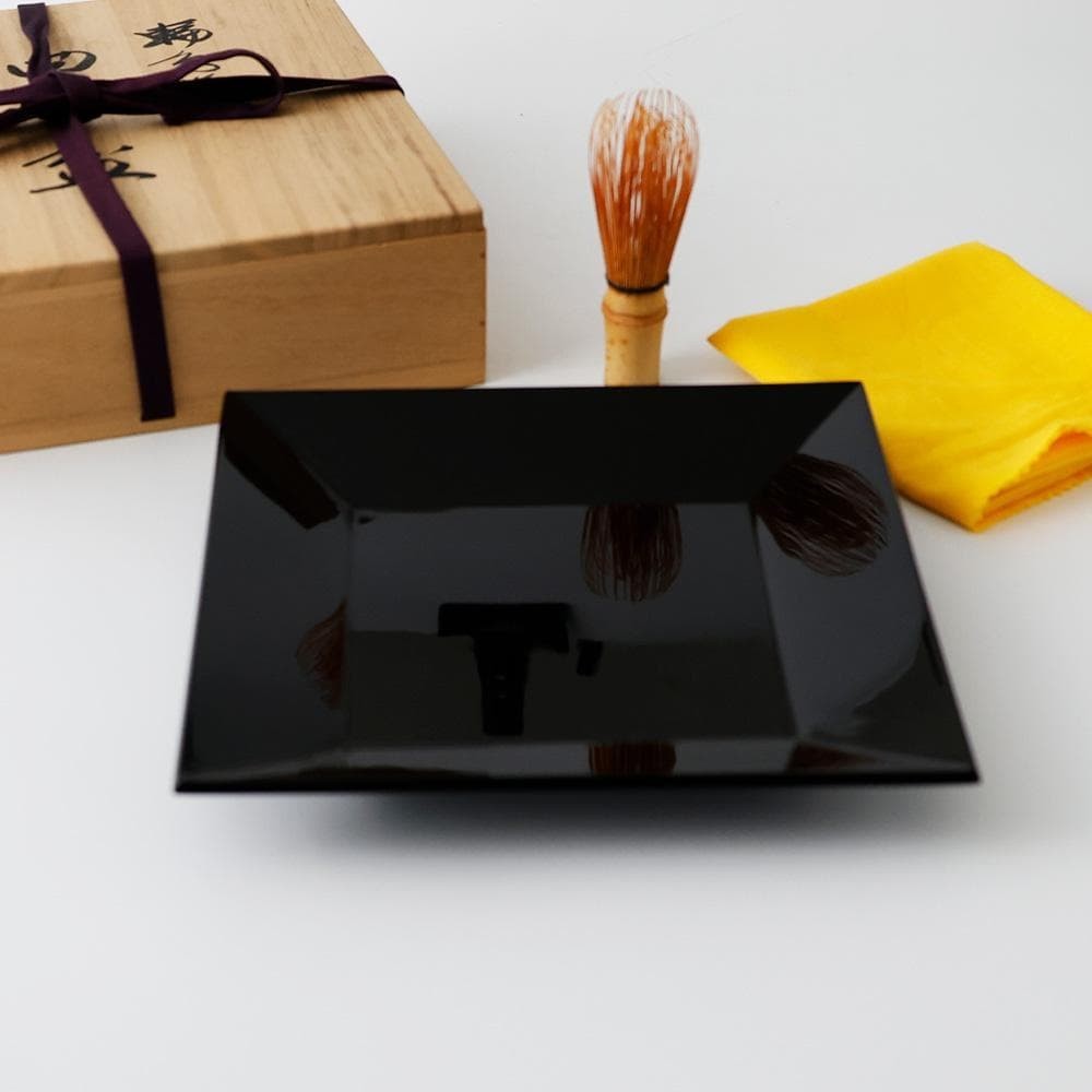 Japanese Wajima Nuri Lacquer Square Tray Yamamoto Seikodo Japanese Wajima Nuri Lacquer Square Tray Yamamoto Seikodo