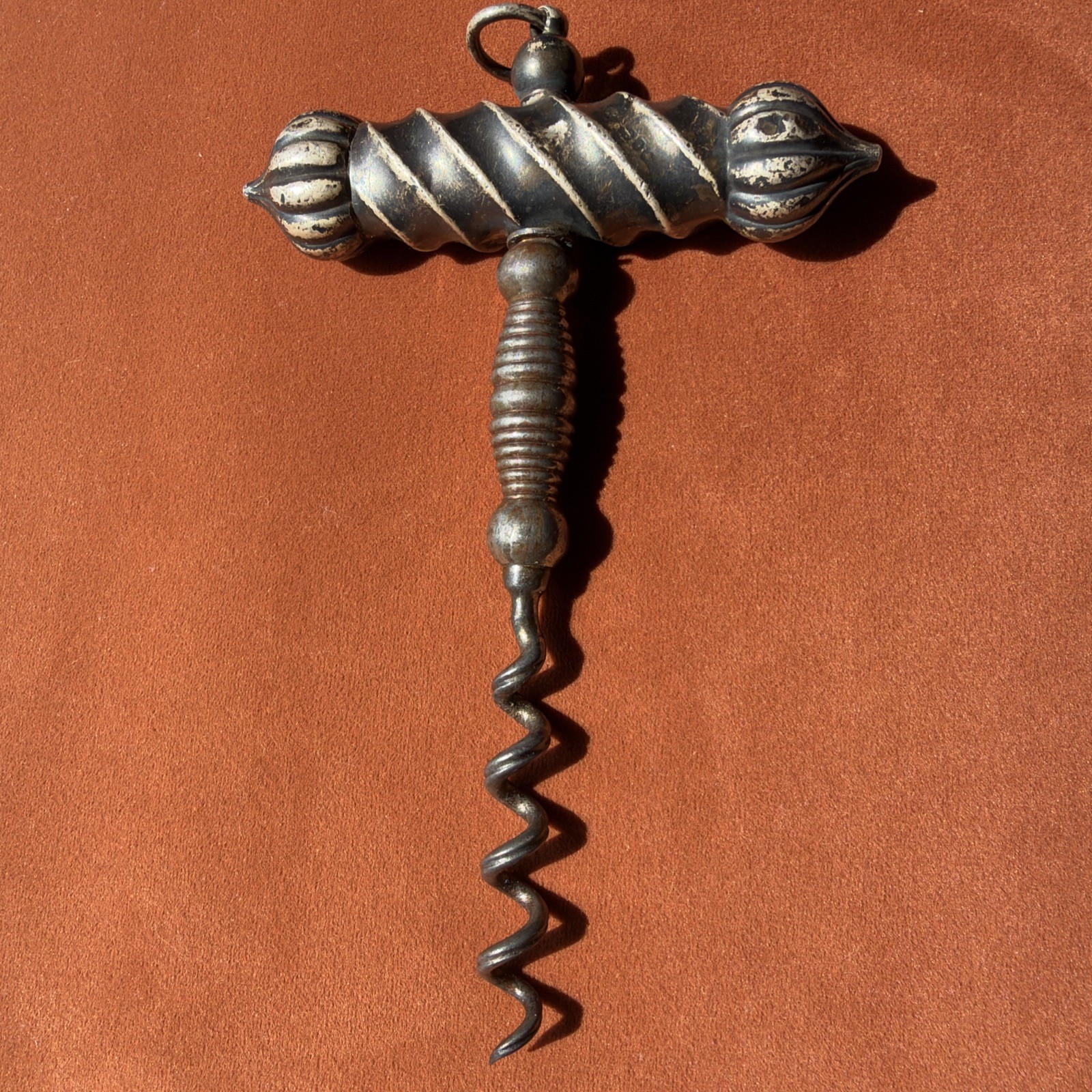 A rare antique Victorian-era silver corkscrew—or a 20th-century perspective. A rare antique Victorian-era silver corkscrew—or a 20th-century perspective.