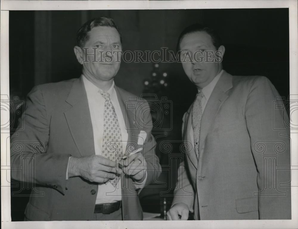 1949 Press Photo Chairman Burnet Maybank and Lawrence A. Rubin 1949 Press Photo Chairman Burnet Maybank and Lawrence A. Rubin