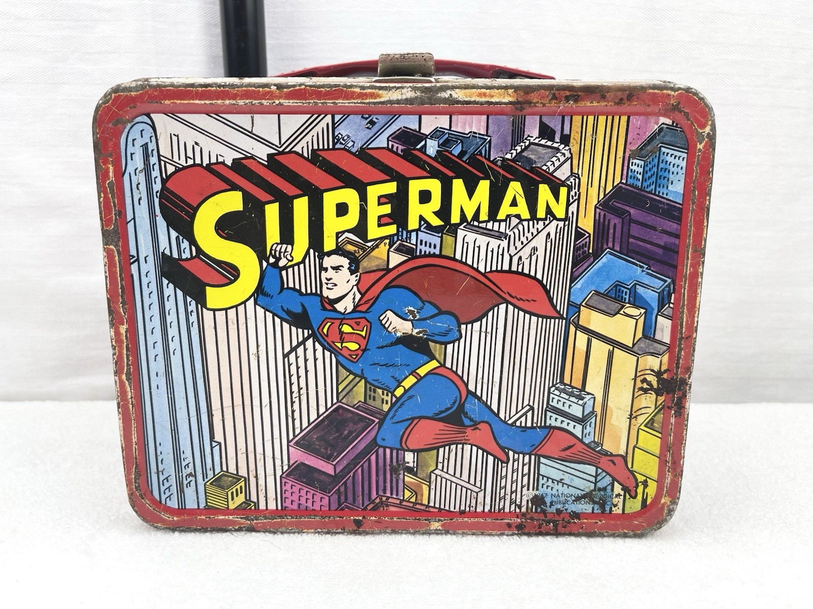 1967 King Seeley National Periodical Superman Lunchbox No Thermos Ok Condition