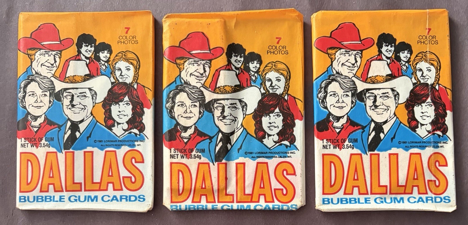 1981 Donruss Dallas prime time soap opera Unopened Wax Pack(s). Hagman Duffy 1981 Donruss Dallas prime time soap opera Unopened Wax Pack(s). Hagman Duffy