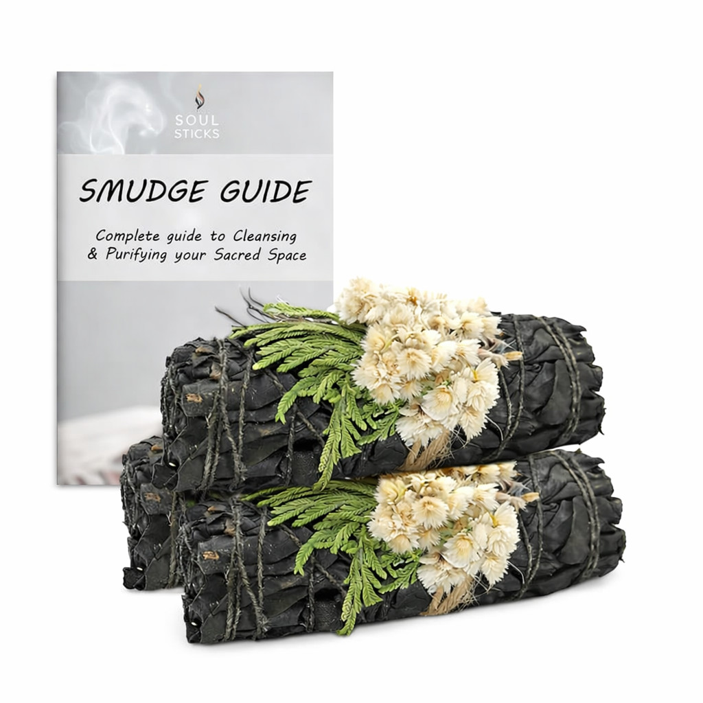 Sage Smudge Sticks 4" Midnight Bloom Floral White Sage 3 Pack Guide Sage Smudge Sticks 4" Midnight Bloom Floral White Sage 3 Pack Guide