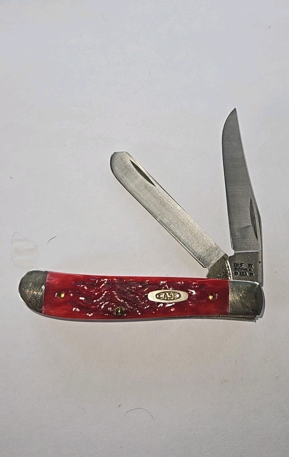 Vtg 1991 Case XX DR6207 Red Jigged Bone Mini Trapper Folding Pocket Knife NIB Vtg 1991 Case XX DR6207 Red Jigged Bone Mini Trapper Folding Pocket Knife NIB