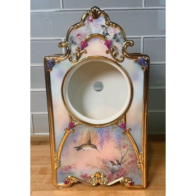 Bradford Exchange Garden Whispers Porcelain Clock Case Larry Martin Hummingbird Bradford Exchange Garden Whispers Porcelain Clock Case Larry Martin Hummingbird