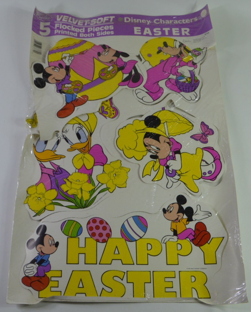 VTG Easter NOS EUREKA Die-Cuts Velvet Soft Flocked Double Sided Disney Rare HTF