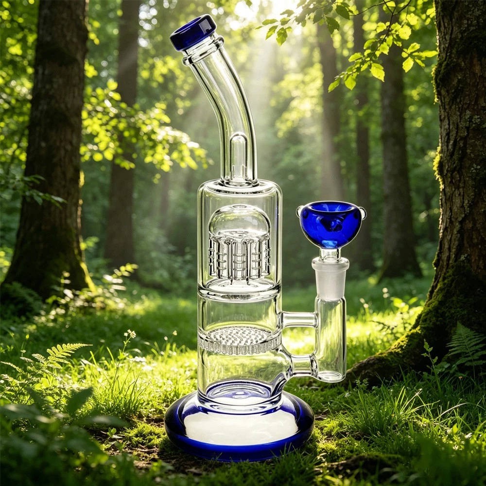 10 inches Blue Heavy Glass Bong Shisha Percolate Hookah Water Pipe w/ 14mm Bowl 10 inches Blue Heavy Glass Bong Shisha Percolate Hookah Water Pipe w/ 14mm Bowl