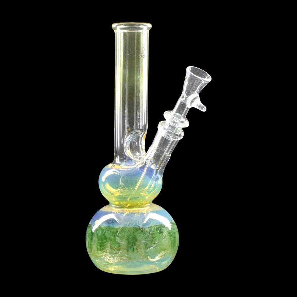 Chameleon Glass Atmosphere Series Green Deco Color Change Round Base Water Pipe Chameleon Glass Atmosphere Series Green Deco Color Change Round Base Water Pipe