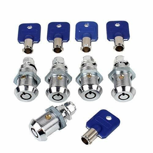 5PCS Arcade game Machine Cash Door Tool Box Tubular Cam Lock Keyed alike 7/8"