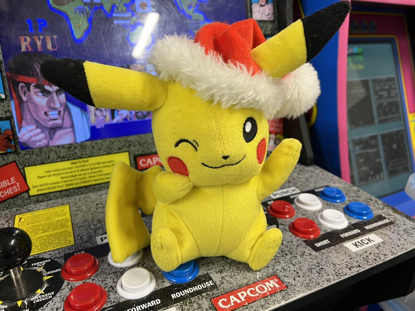 Tomy Christmas Pokemon Pikachu w/ Santa Hat 9 Inch Nintendo Plush Tomy Christmas Pokemon Pikachu w/ Santa Hat 9 Inch Nintendo Plush