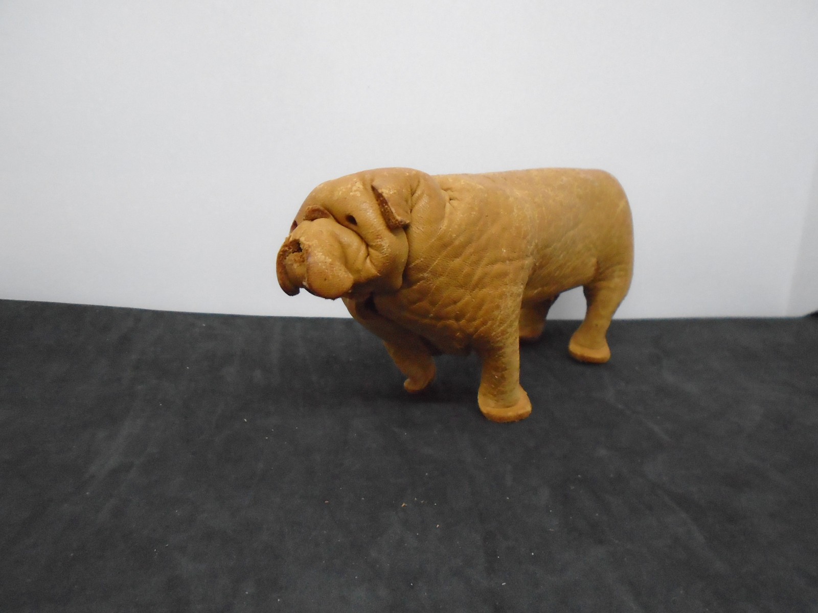 Vintage 7 inch DERU Germany Leather Mid Century Origami Dog Boxer Bulldog Vintage 7 inch DERU Germany Leather Mid Century Origami Dog Boxer Bulldog