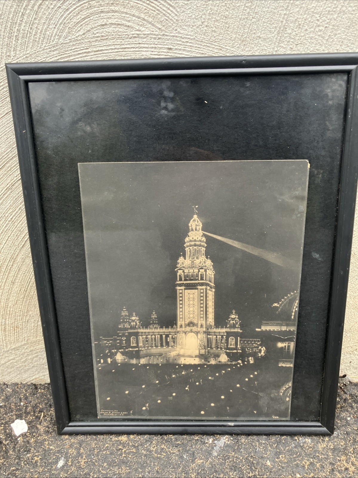 Vintage 1901 Pan-American Exposition Electric Tower Photo Framed Buffalo NY Expo Vintage 1901 Pan-American Exposition Electric Tower Photo Framed Buffalo NY Expo