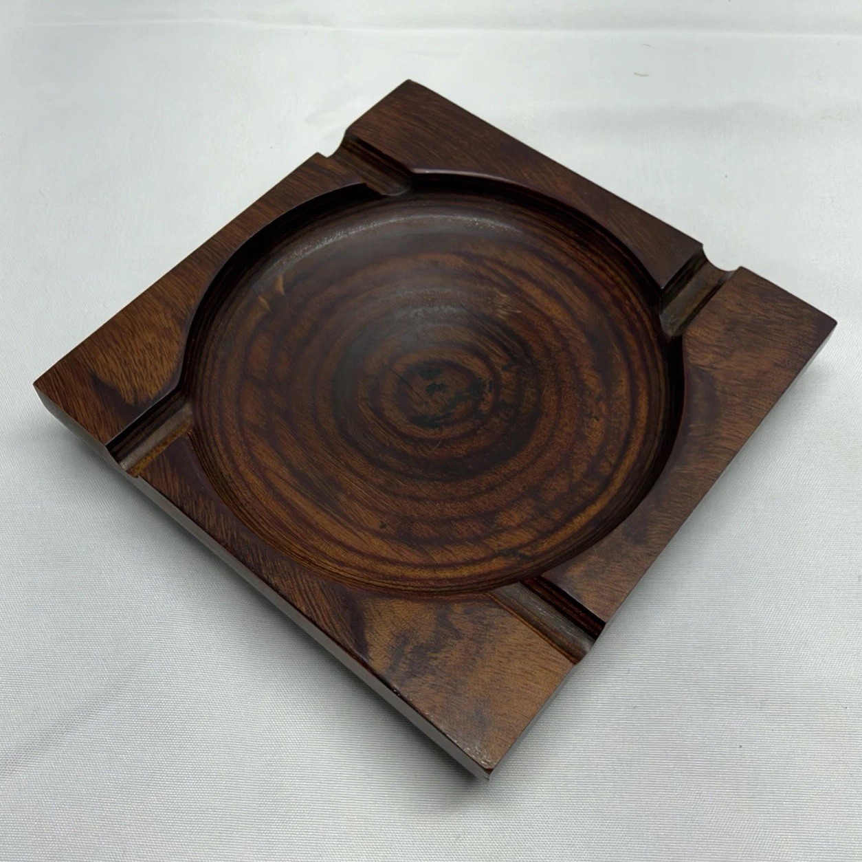 Vintage Ashtray "Shur Wood Designs Birch Target Ash Tray" Excellent