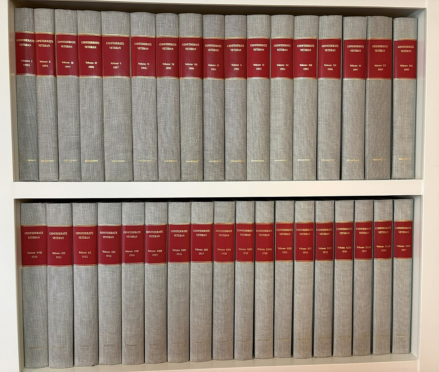 CONFEDERATE VETERAN - Complete set 40 Volumes and 3 Indexes Excellent Condition CONFEDERATE VETERAN - Complete set 40 Volumes and 3 Indexes Excellent Condition