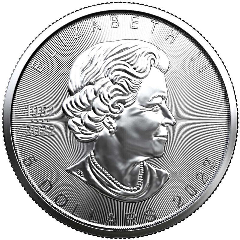 2023 1 oz. Canadian Silver Maple Leaf $5 Coin 9999 Fine Silver BU-US